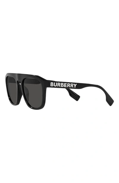 Shop Burberry Wren 57mm Square Sunglasses In Black