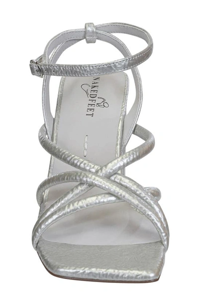 Shop Naked Feet Mood Ankle Strap Sandal In Silver