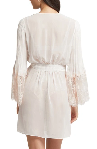 Shop Rya Collection Anniversary Lace & Pleat Wrap In Ivory/ Beige