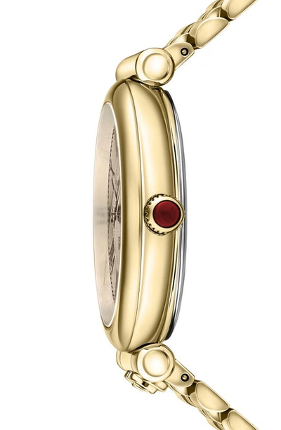 Shop Ferragamo Ora Moonphase Bracelet Watch, 40mm In Yellow Gold