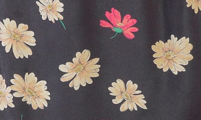 Standards & Practices Floral Off The Shoulder Midi Dress In Black Sparkler