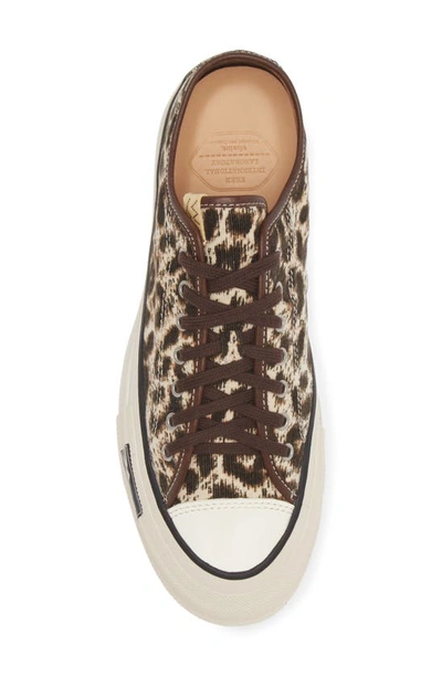 Shop Visvim Skagway Lo Leopard Print Corduroy Sneaker In Beige