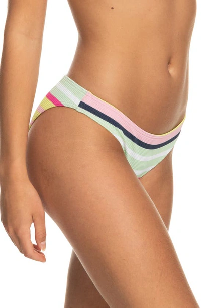 Shop Roxy Stripe Soul Bikini Bottoms In Seacrest Stripe Soul