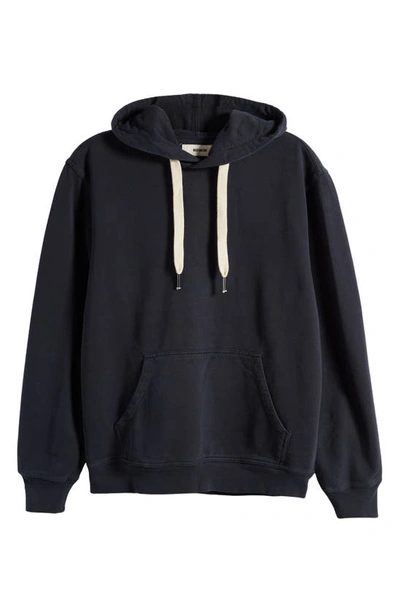 Shop Buck Mason Brushed Loopback Terry Hoodie In Storm