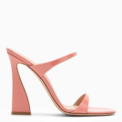 Shop Gianvito Rossi | High Camellia Patent Leather Sandal In Pink