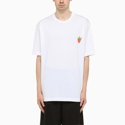 Shop Comme Des Garçons Shirt White Crew-neck T-shirt