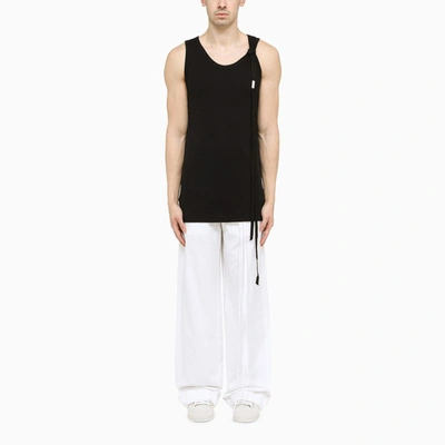 Shop Ann Demeulemeester | Long Black Tank Top With Laces