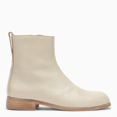 Shop Our Legacy Beige Leather Ankle Boot In White