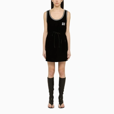 Shop Miu Miu Black Velvet Dress