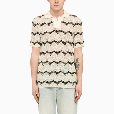 Shop Andersson Bell Beige Knitted Polo Shirt
