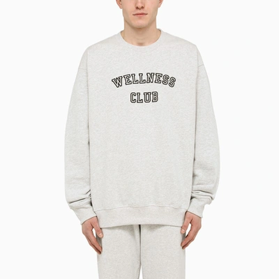 Shop Sporty And Rich Wellness Club Crewneck Sweatshirt Grey