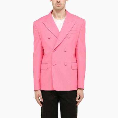 Shop Palm Angels Sonny Pink Double-breasted Jacket