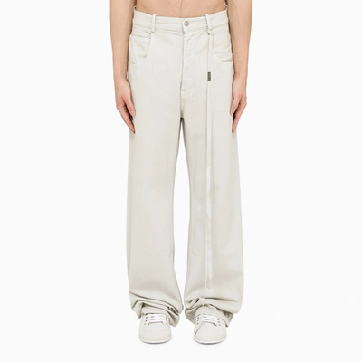 Shop Ann Demeulemeester | Light Aquamarine Baggy Jeans In White