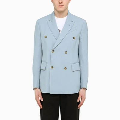 Shop Amiri | Light Blue Relaxed Double-breasted Jacket