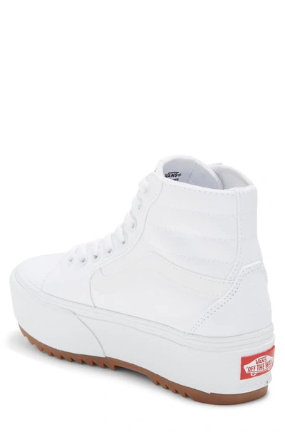 Shop Vans Filmore Hi Tapered Platform Sneaker In Canvas White