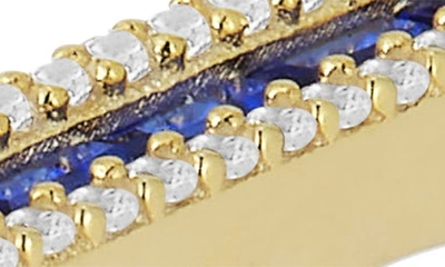 Sphera Milano 14k Gold Plated Sterling Silver & Cz Bar Ring In Gold