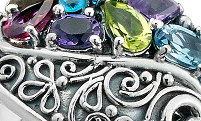 Samuel B. Sterling Silver Multi Gem Paisley Ring In Multi