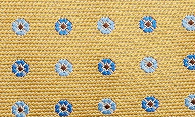 Shop Canali Medallion Silk Tie In Yellow