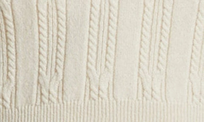 Shop Khaite Lylith Cable Knit Cashmere Crop Polo Sweater In Cloud