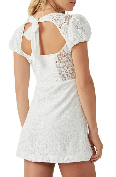 Shop Free People Hailee Puff Sleeve Lace Dress In Ivory