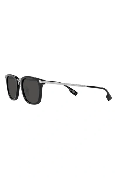 Shop Burberry Peter 51mm Square Sunglasses In Black
