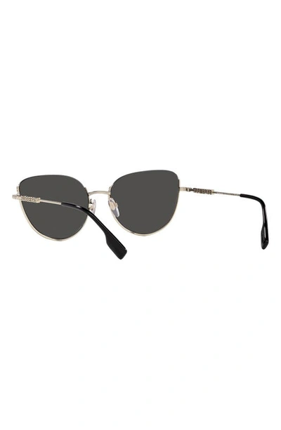 Shop Burberry Harper 58mm Cat Eye Sunglasses In Dark Grey