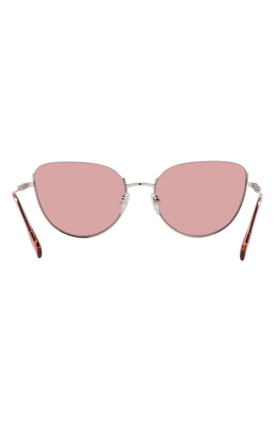 Shop Burberry Harper 58mm Cat Eye Sunglasses In Silver