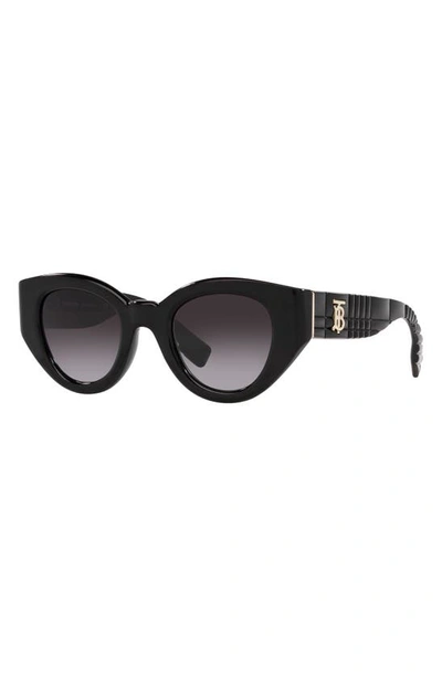 Shop Burberry Briar 47mm Gradient Small Phantos Sunglasses In Black