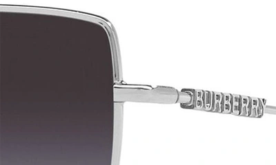 Shop Burberry Alexis 61mm Gradient Irregular Sunglasses In Grey Flash