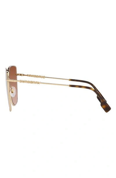 Shop Burberry Alexis 61mm Gradient Irregular Sunglasses In Lite Gold