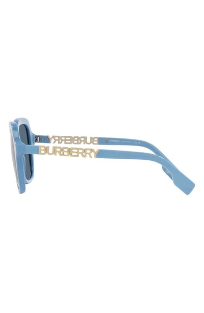 Shop Burberry Joni 55mm Square Sunglasses In Azure