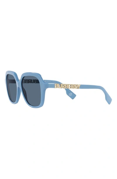 Shop Burberry Joni 55mm Square Sunglasses In Azure