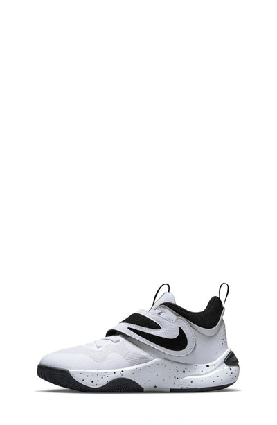 Shop Nike Kids' Team Hustle D 11 Basketball Sneaker In White/ Black
