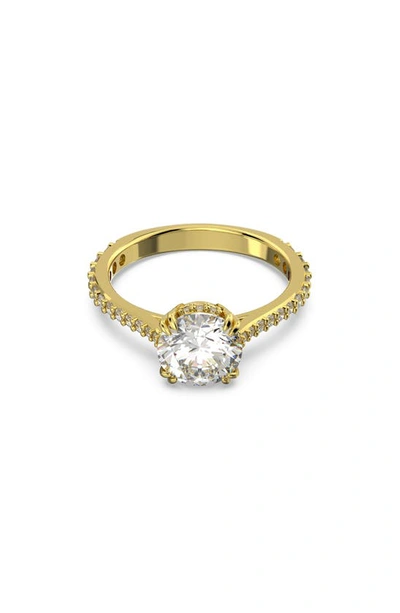 Shop Swarovski Constella Ring In Gold/white
