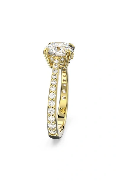 Swarovski Women's Constella Goldtone-plated & Crystal Cocktail Ring In Gold/white