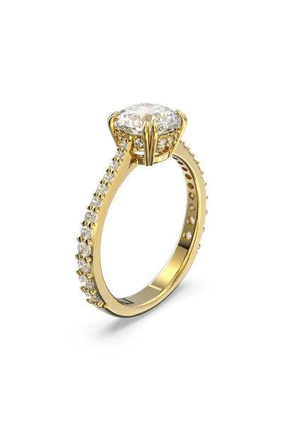 Swarovski Women's Constella Goldtone-plated & Crystal Cocktail Ring In Gold/white