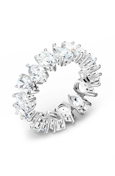 Swarovski Vittore Pear Shape Crystal Band Ring In Clear