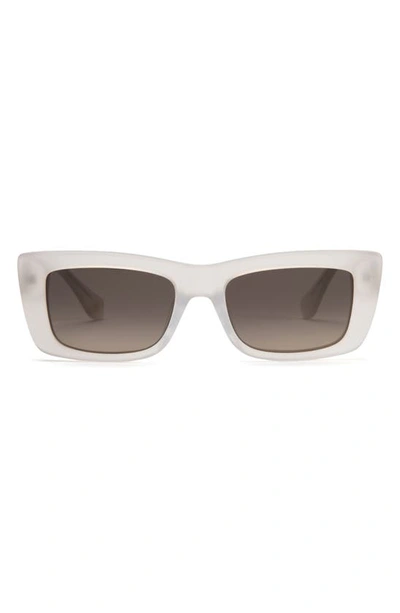Shop Mohala Eyewear Kea 53mm Medium Nose Bridge Wide Width Gradient Polarized Square Sunglasses In Kyoto Snow