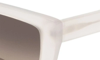 Shop Mohala Eyewear Kea 53mm Medium Nose Bridge Wide Width Gradient Polarized Square Sunglasses In Kyoto Snow