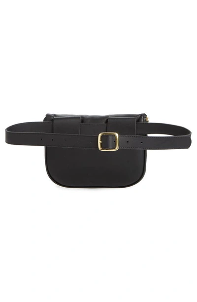 Shop Clare V Leather Belt Bag In Black