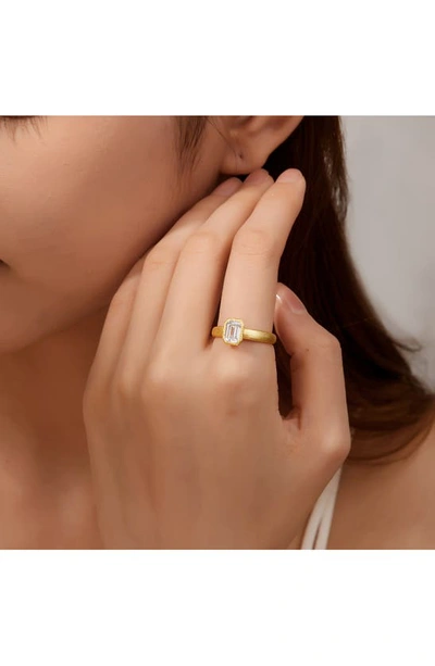 Lafonn Emerald Cut Simulated Diamond Ring In White