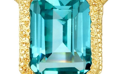 Lafonn Fancy Lab Created Sapphire Pendant Necklace In Blue