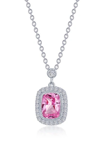 Shop Lafonn Fancy Lab Created Sapphire & Simulated Diamond Pendant Necklace In Pink