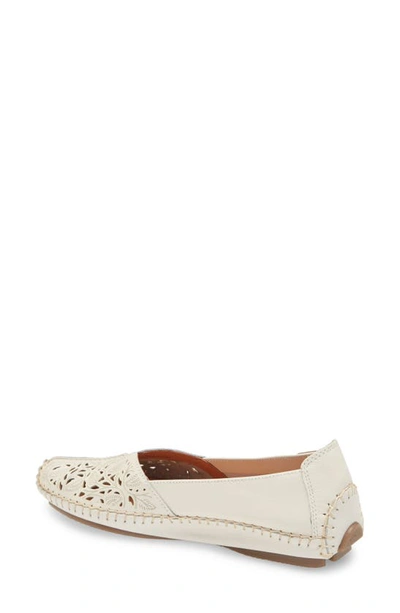 Pikolinos Jerez Perforated Loafer In Nata Leather