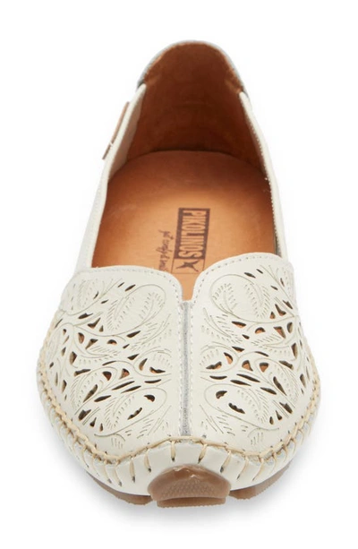 Pikolinos Jerez Perforated Loafer In Nata Leather