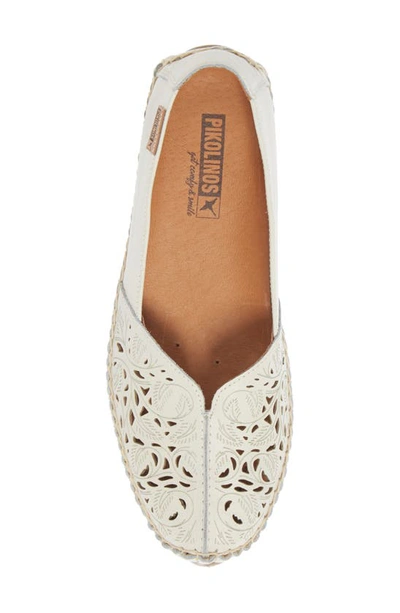 Pikolinos Jerez Perforated Loafer In Nata Leather
