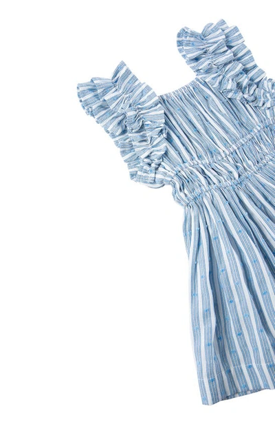 Shop Habitual Stripe Ruffle Dress In Indigo