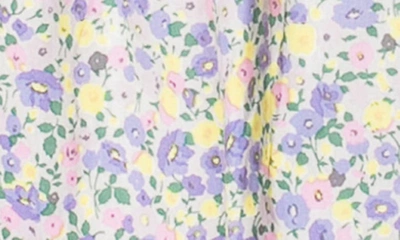 Shop Popatu Kids' Floral Lace Trim Cotton Dress In Multi