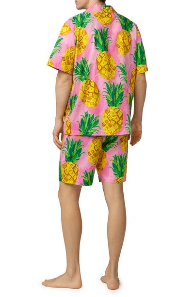 Shop Bedhead Pajamas Print Organic Cotton Short Pajamas In Pineapple