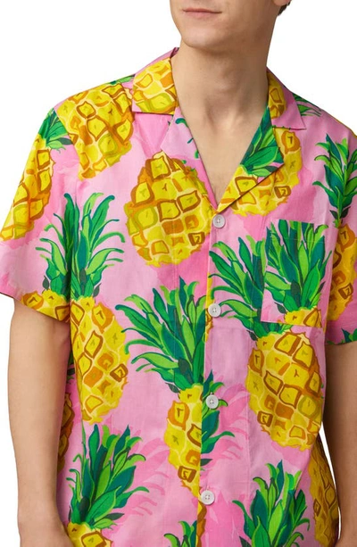 Shop Bedhead Pajamas Print Organic Cotton Short Pajamas In Pineapple